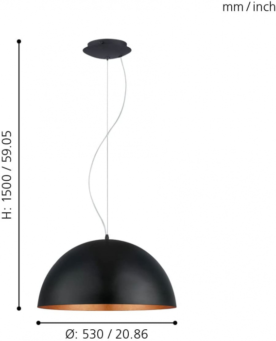 Pendul GAETANO 1 E27 1X60W [3]