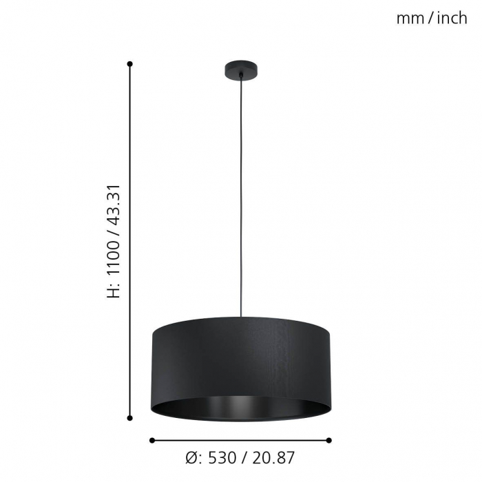 Pendul MASERLO 1 E27 1X60W [5]