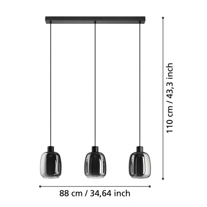 Pendul MOLOCHIO-Z LED 3X3, 7W lumina reglabila [3]