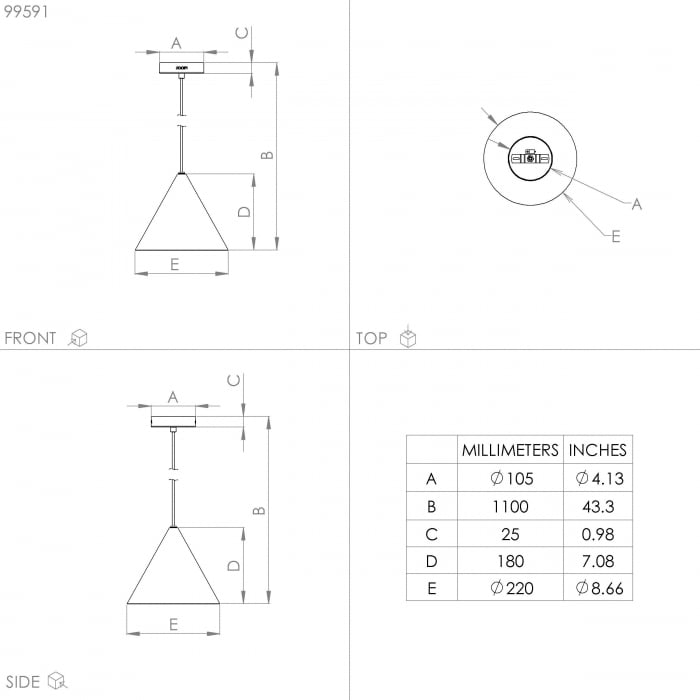Pendul NARICES E27 1X40W [4]