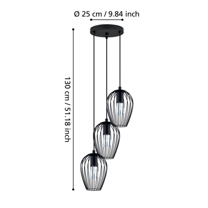 Pendul NEWTOWN E27 3X60W [3]