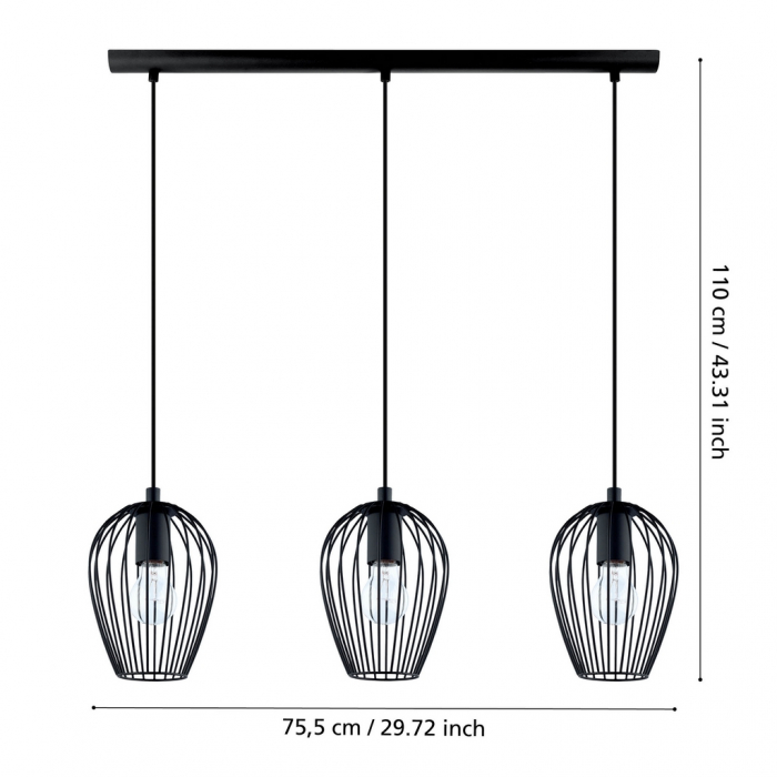 Pendul NEWTOWN E27 3X60W [3]