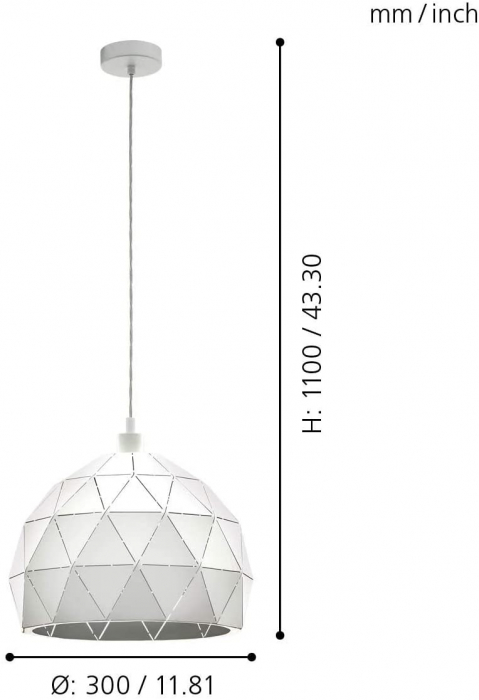 Pendul ROCCAFORTE E27 1X60W [4]