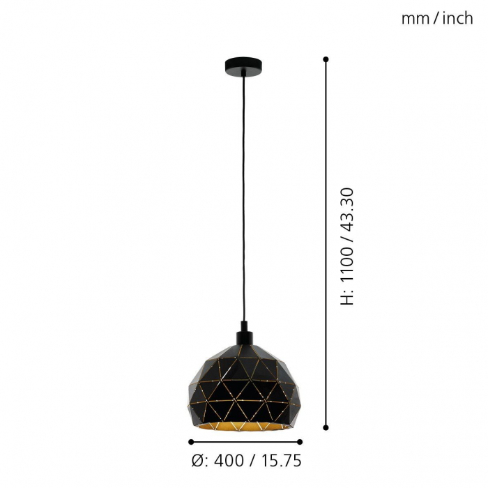 Pendul ROCCAFORTE E27 1X60W [4]