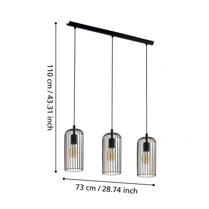 Pendul ROCCAMENA E27 3X60W [4]