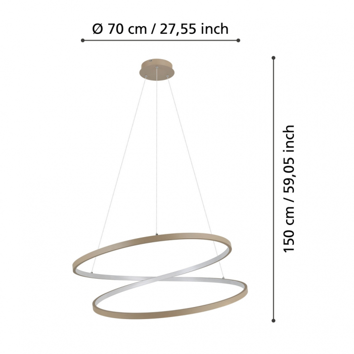 Pendul RUOTALE LED 42 W lumina calda [4]