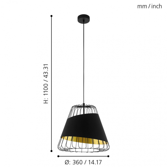 Pendul AUSTELL E27 1X60W [4]