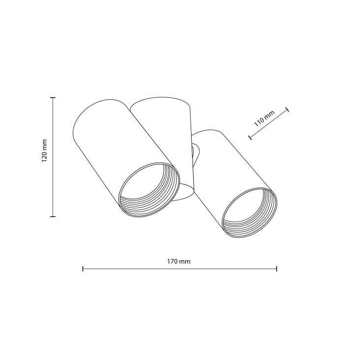 Plafoniera AMIS GU10 max 10W LED  11 cm [10]