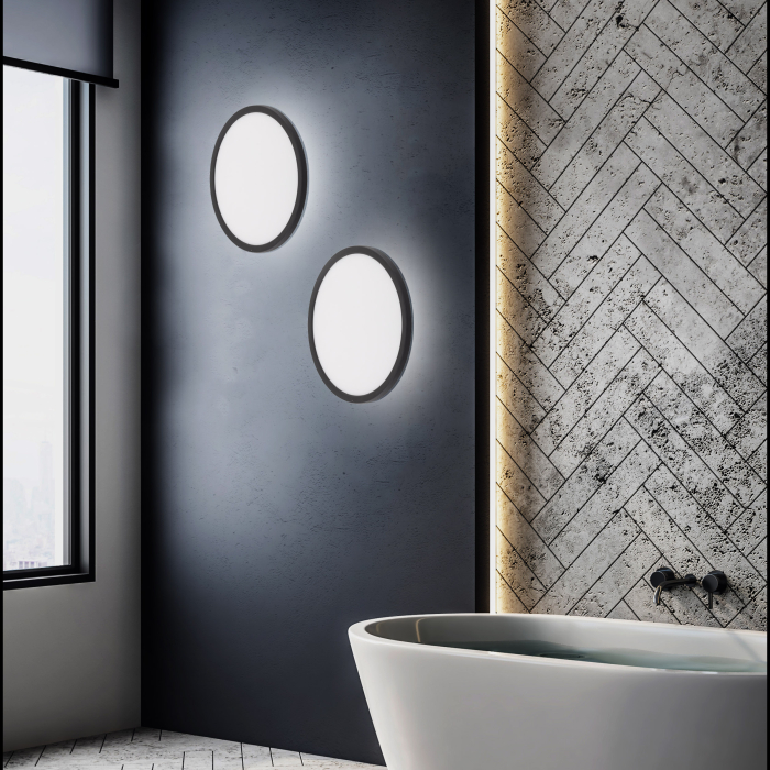 Plafoniera AQUA LED 1 x max 36W LED Alb, Negru 40 cm [2]