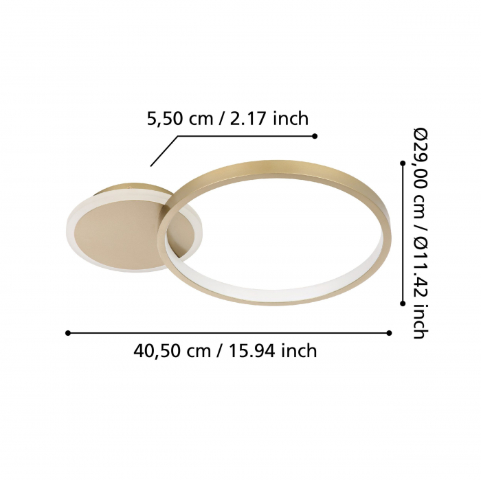 Plafoniera GAFARES LED 15W lumina reglabila [5]