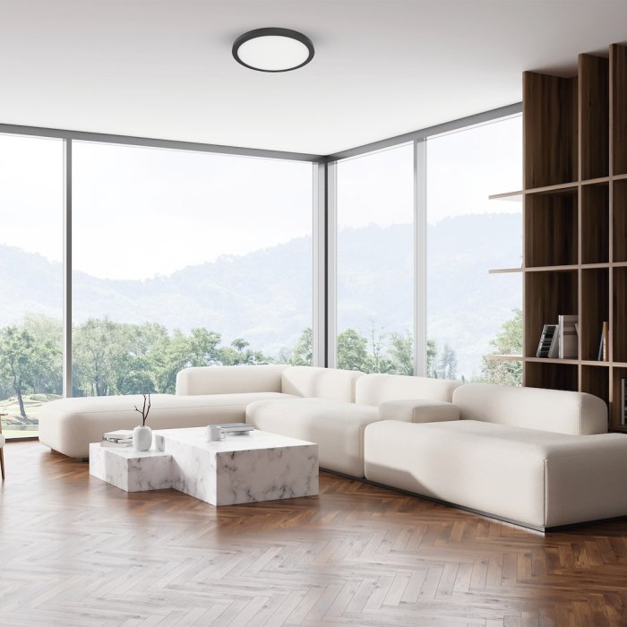 Plafoniera Evora Negru Rotund 18W 3CCT  [5]