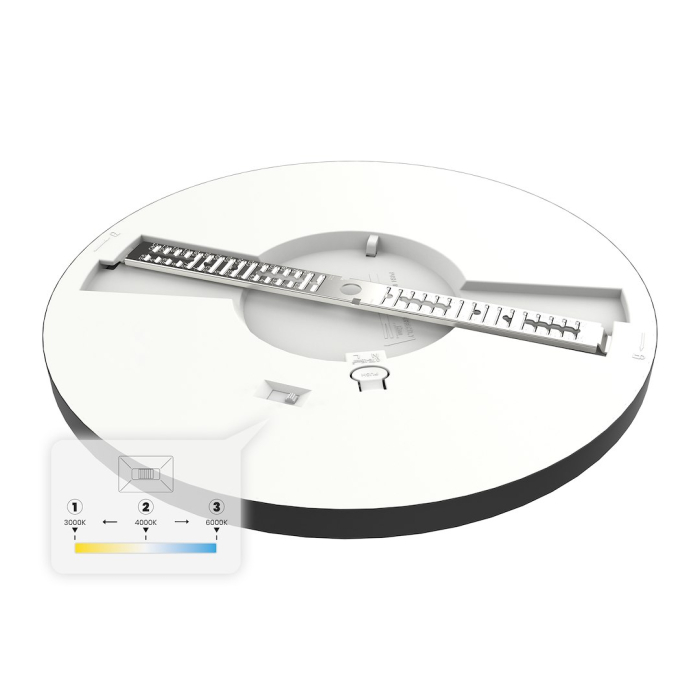 Plafoniera Evora Negru Rotund 24W 3CCT [4]