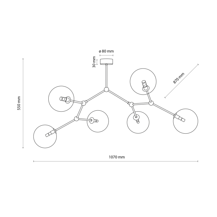 Plafoniera FAIRY G9 6 x max 8W LED Aurit 87 cm [6]