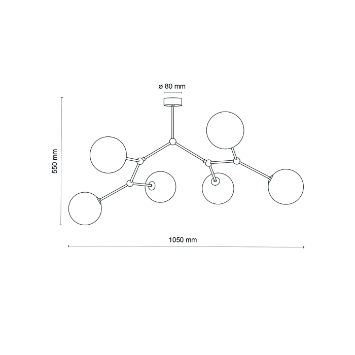 Plafoniera FAIRY G9 6 x max 8W LED Negru 105 cm [7]