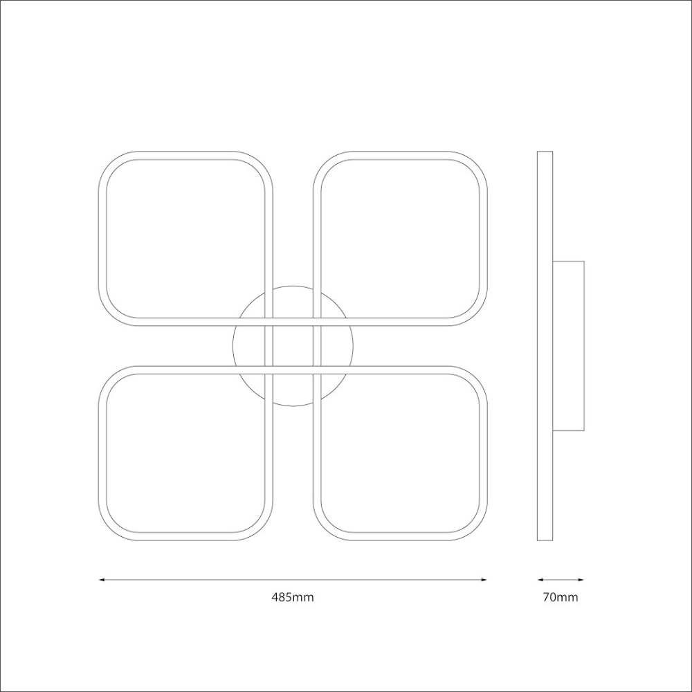 Plafoniera Hidalgo LED, 40W, 4000K, Alb/Negru [9]