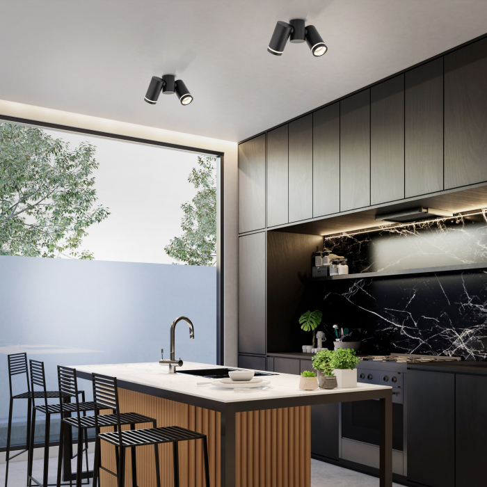 Plafoniera JET GU10 2 x max 10W LED Negru 17 cm [2]