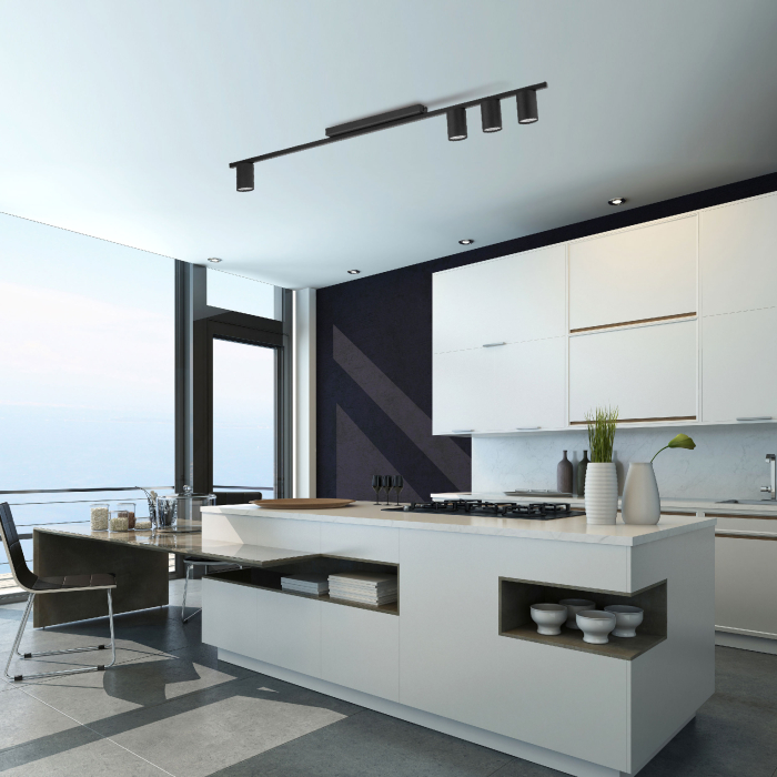 Plafoniera LOGAN GU10 4 x max 10W LED Negru 100 cm [2]