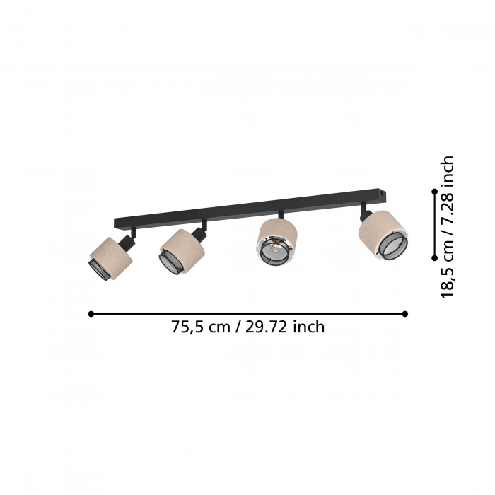 Plafoniera ROSLEY E14 4x40W 75.5 cm [4]