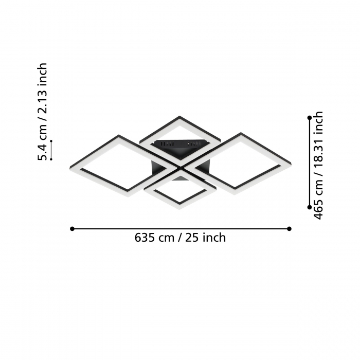 Plafoniera smart PARANDAY-Z LED 42W lumina reglabila 47 cm [5]