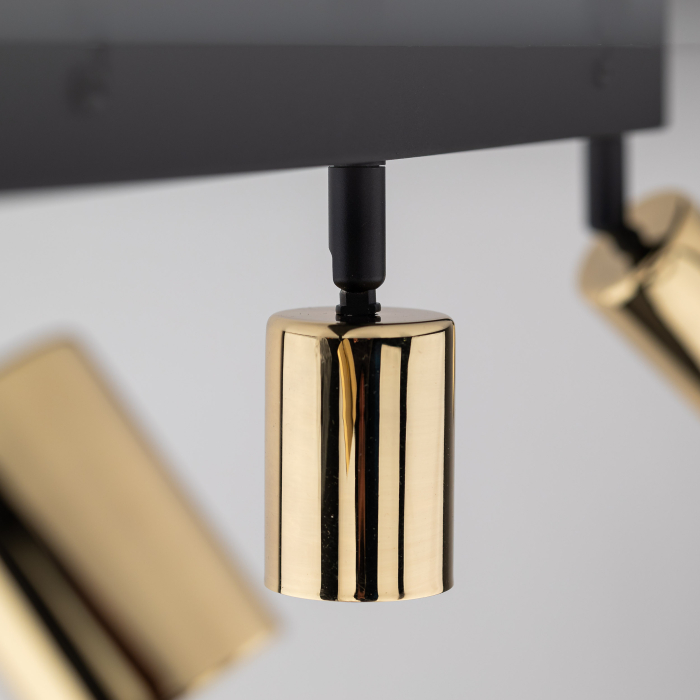 Plafoniera TOP GU10 3 x max 10W LED Auriu, Negru 60 cm [4]