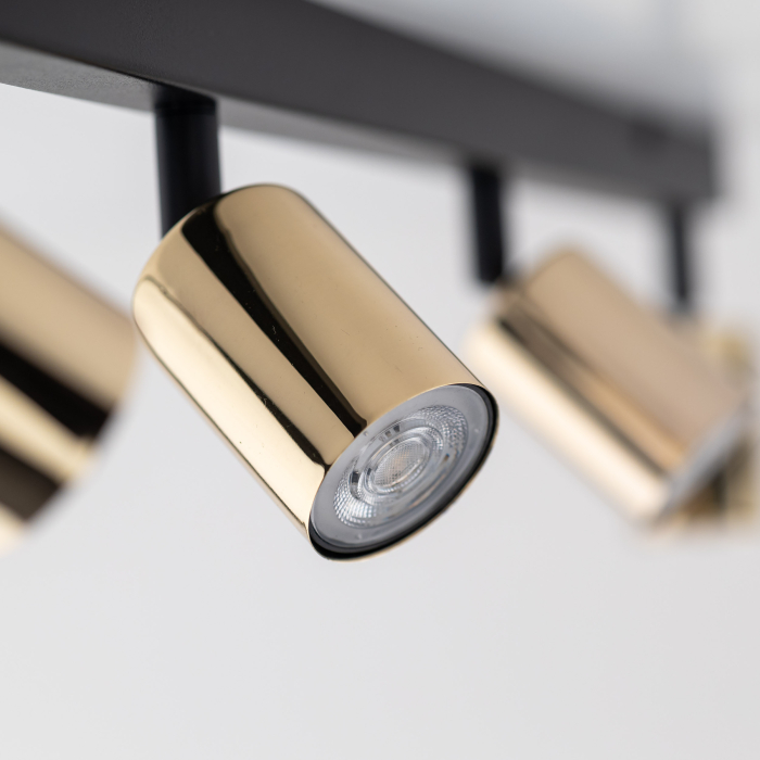 Plafoniera TOP GU10 4 x max 10W LED Auriu, Negru 83 cm [4]