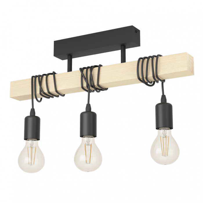 Plafoniera TOWNSHEND E27 3x60W lemn 55 cm [1]