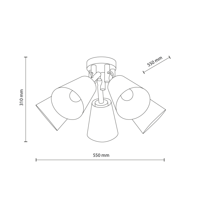 Plafoniera VAIO E27 max 15W LED Sabia, Pine 49 cm [8]