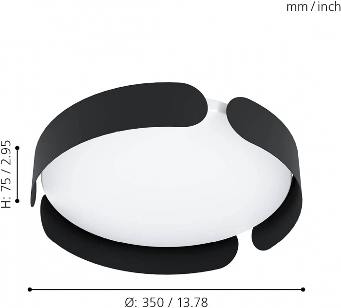 Plafoniera VALCASOTTO LED 20W lumina calda [3]
