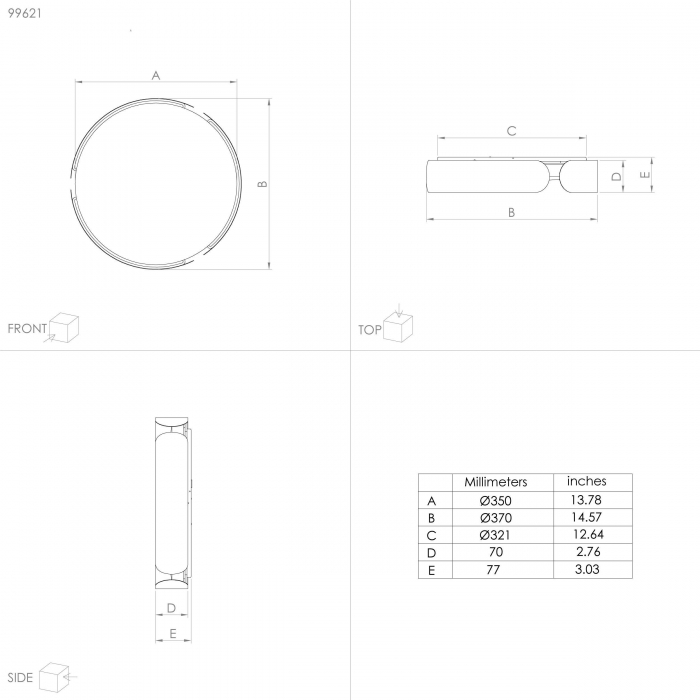 Plafoniera VALCASOTTO LED 20W lumina calda [4]
