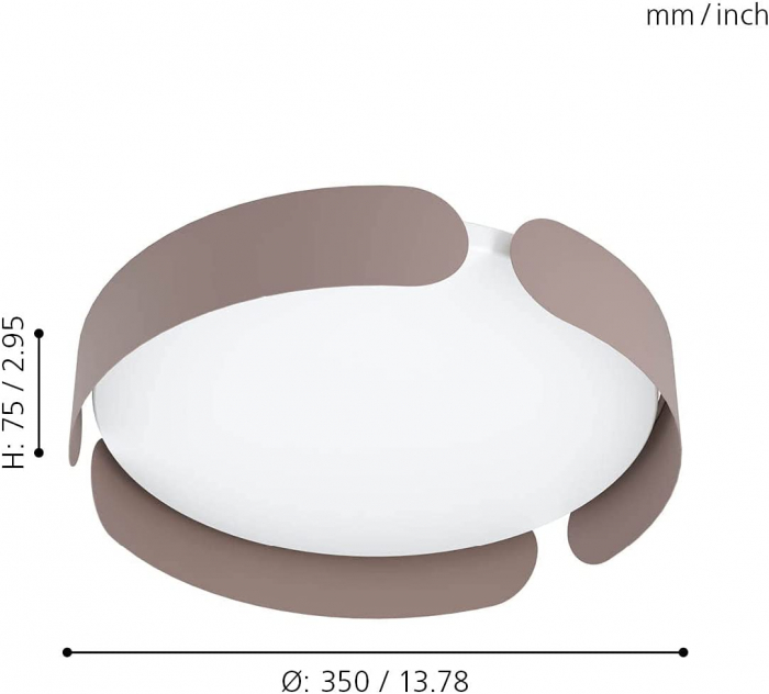 Plafoniera VALCASOTTO LED 24W lumina calda [3]