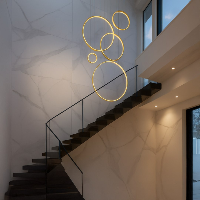 Saturno Gold 100W LED mezanin lampă suspendată [2]
