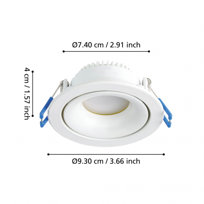Spot incastrat ARENALS LED 1X4, 9W lumina calda [3]