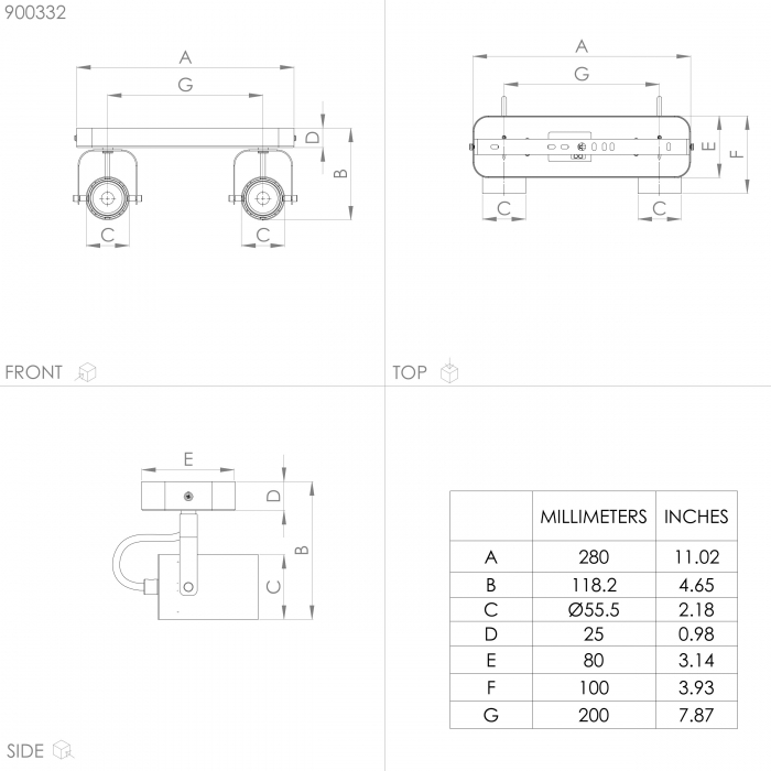 Plafoniera SOREGO GU10 2X3W [5]