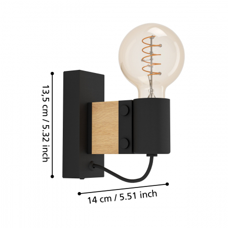 Aplica BAILRIGG E27 1X40W [3]