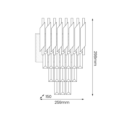 Aplică Cristal E14 2X10W 30 cm [6]