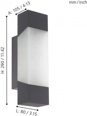 Aplica exterior GORZANO LED 1X4.8W lumina calda [2]