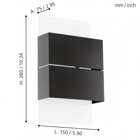 Aplica exterior KIBEA LED 2X2.5W lumina calda [4]