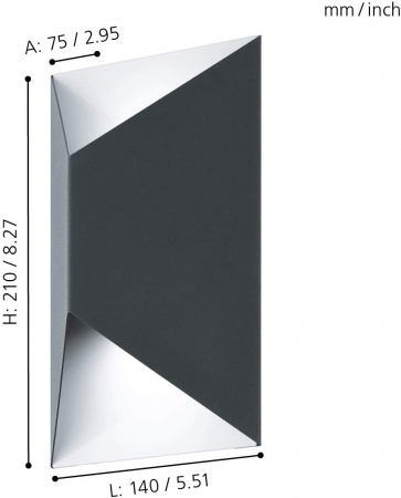 Aplica exterior PREDAZZO LED 2X2.5W lumina calda [3]