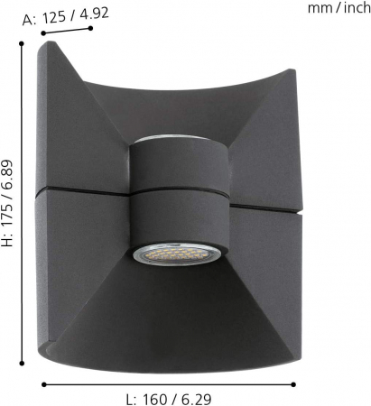 Aplica exterior REDONDO LED 2X2.5W lumina calda [3]