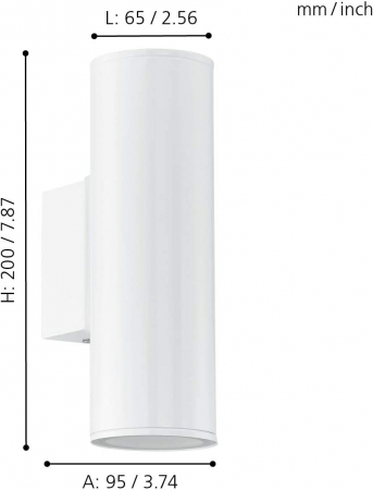 Aplica exterior RIGA GU10 2X2.8W [2]
