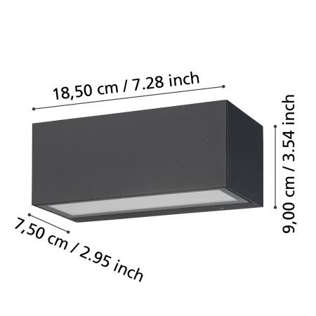 Aplica exterior SPONGANO LED 2X5W lumina reglabila [4]