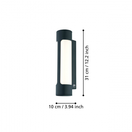 Aplica exterior TONEGO LED 2x6W lumina calda 31 cm IP44 [3]