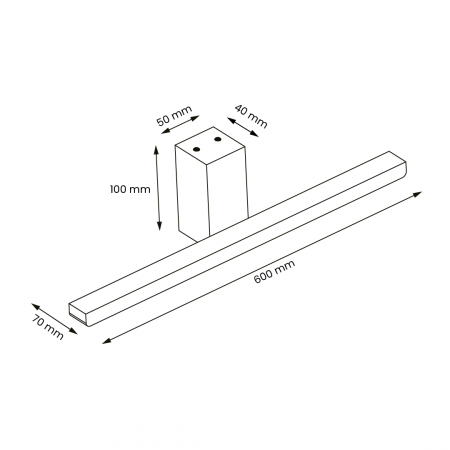 Aplica baie ARTEMIS LED 13,8W lumina neutra 60 cm IP44 [2]