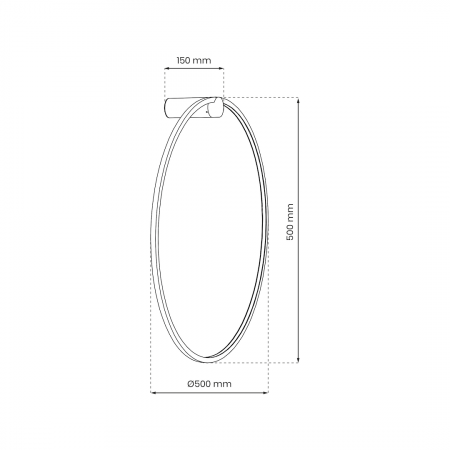 Aplica baie SATURNO LED 25W lumina neutra 50 cm IP44 [2]
