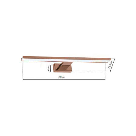 Aplica baie SHINE cupru LED 13.8W lumina neutra 60 cm IP44 [4]