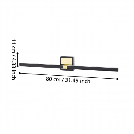 Aplica baie PEGUERA LED 17.5W lumina calda [5]