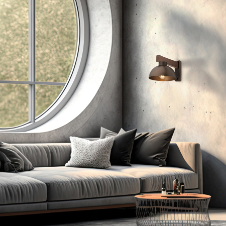 Aplica OSLO E27 1 x max 15W LED Maro, Nucă 18 cm [1]