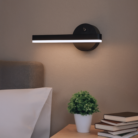 Aplica pat dormitor SYDNEY LED 6W lumina neutra 30 cm intrerupator pe corp [1]