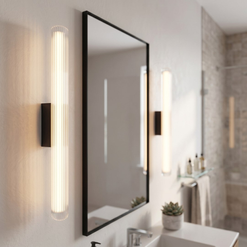 Iluminat baie - Lampă perete baie Trivia Neagră 11W LED CCT IP44