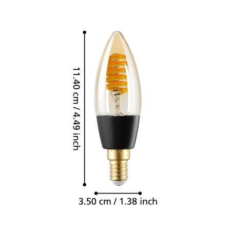 Bec LEDE14 E14 1X4, 9W lumina reglabila [3]